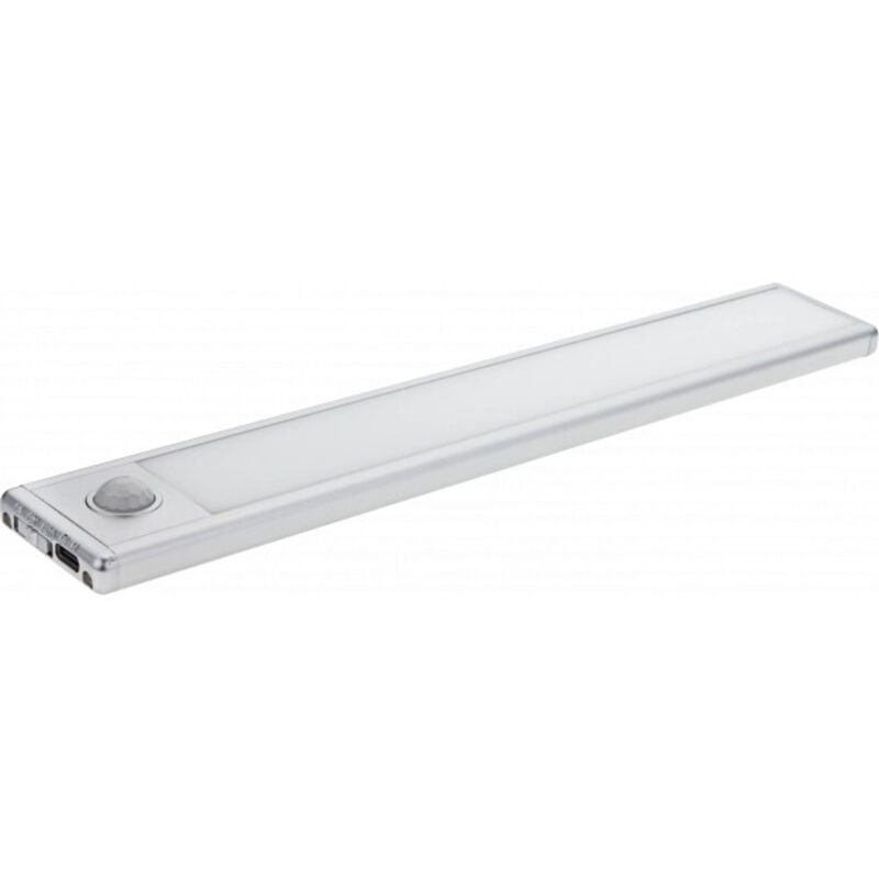 Lampe d'armoire à led Slim Fit Corps blanc Capteur pir - 1,5W - 100lm - 3000K Blanc Chaud - 240x40x10mm