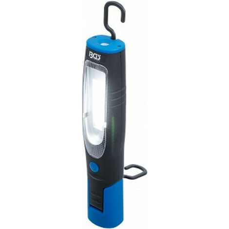 Lampe d'atelier bgs cob led 400 lumens rechargeable avec aimant et crochet