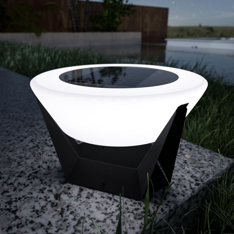 Lampe d'atterrissage d'extérieur solaire pour poteau de clôture, poteau lumineux moderne, lumières de pilier, éclairage LED étanche chaud/froid pour