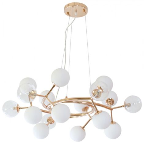 Lampe de 18 tulipes sphériques blanches d'INTELUSA modèle ANABEL