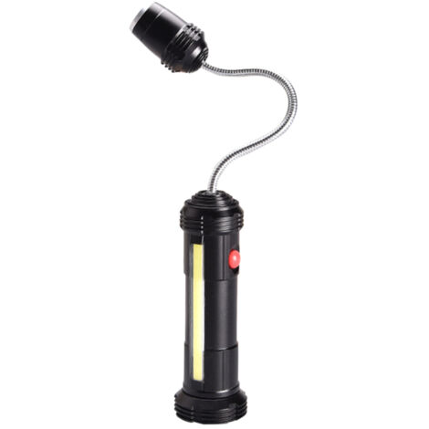 Lampe de barbecue ultra-lumineuse avec base magnétique, éclairage latéral COB, orientable à 360°, résistante aux intempéries, fonctionne avec 3 piles AAA (non incluses).
