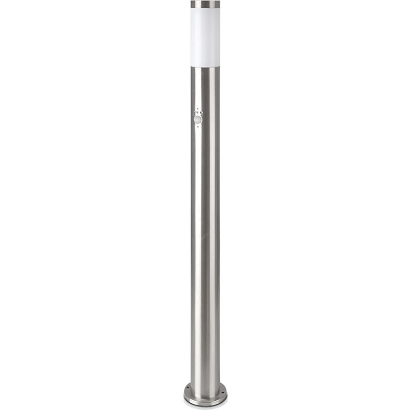 Borne Extérieure à Détection 110cm IP44 Pour Ampoule LED E27 Satin Nickel V-TAC VT-838 Borne Extérieure à Détection 110cm IP44 Pour Ampoule LED E27 Satin Nickel V-TAC VT-838