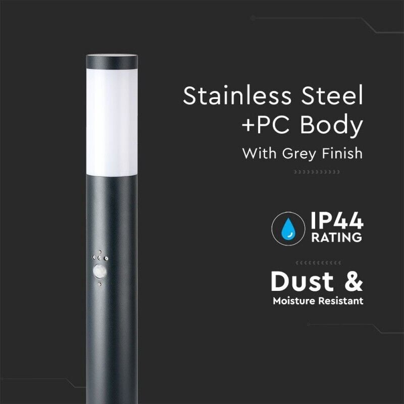 Lampe borne d'extérieur - IP44 - Gris