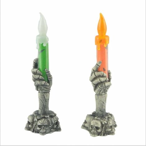 Lampe de bougie LED pour Halloween - Décoration de fête - Décoration de bar 15.3cm,2 PCS Versailles
