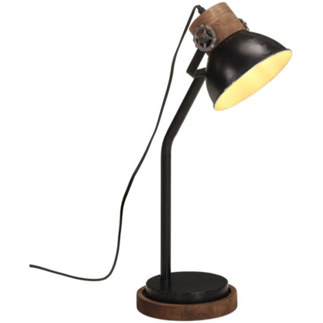 Lampe de bureau 25 W noir 18x18x60 cm E27