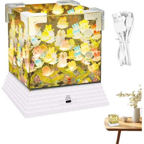 Lampe de bureau à fleurs de mer - lampe de table à fleurs à LED - Lumière