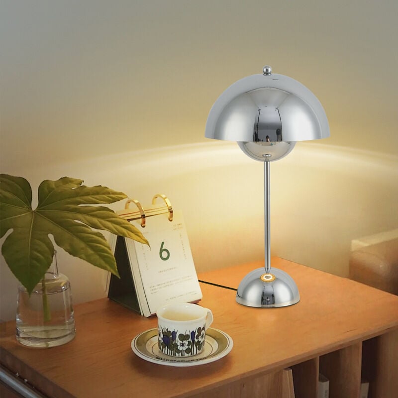 Lampe de bureau à LED en forme de champignon, bouton de fleur, rechargeable, trois lumières, réglable, économie d'énergie, pour la maison