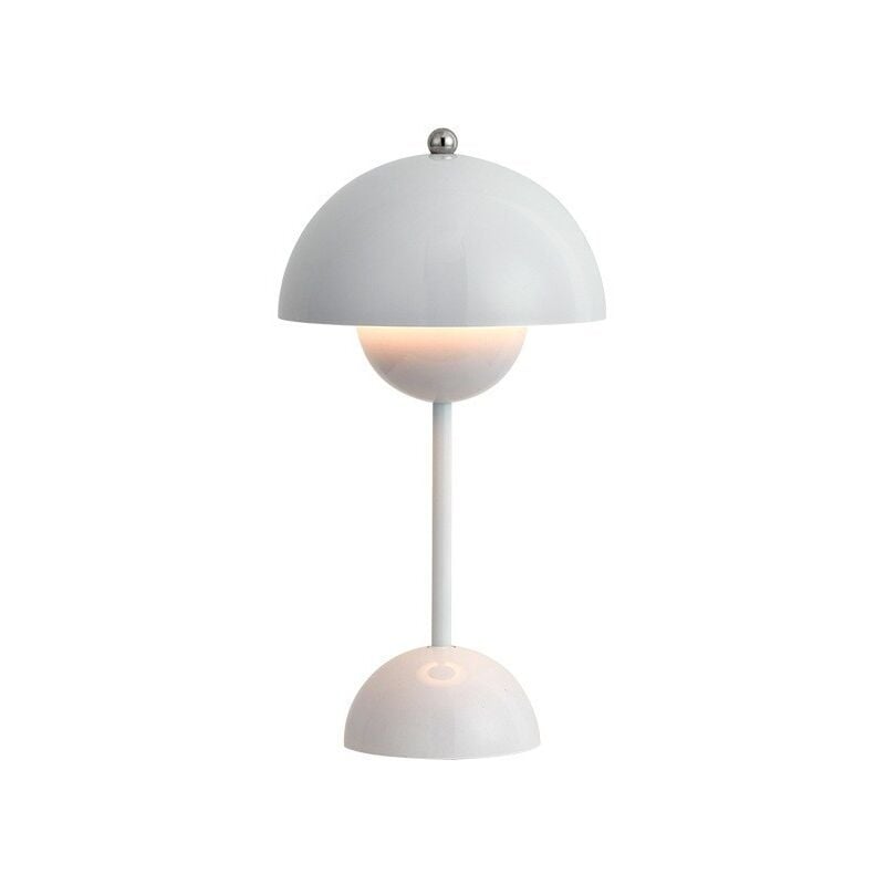 Crea - Lampe de bureau à led en forme de champignon, bouton de fleur, rechargeable, trois lumières, réglable, économie d'énergie, pour la maison