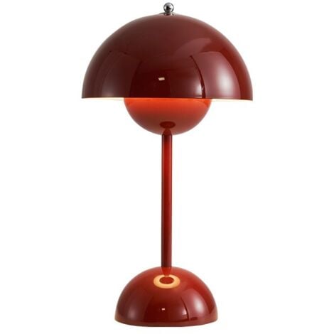 CREA Lampe de bureau à LED en forme de champignon, bouton de fleur, rechargeable, trois lumières, réglable, économie d'énergie, pour la maison