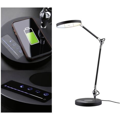 Lampe de bureau à LED Paulmann 78910 11 W blanc chaud noir Y137802