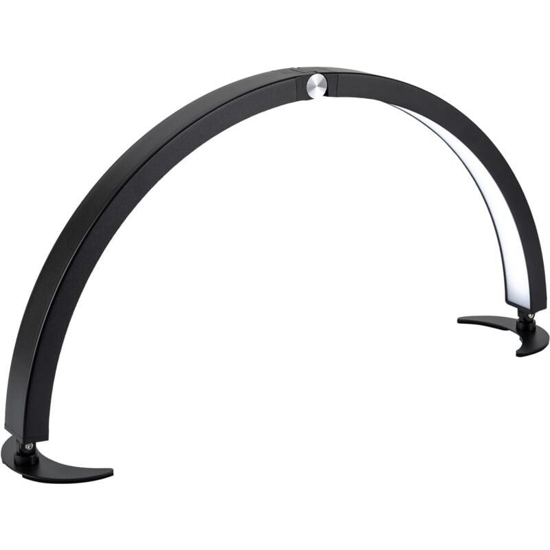 Gojoy - Lampe de bureau à ongles en demi-lune, lampe de table led à cils de 28 pouces 40W lampe cosmétique pliable avec télécommande, lumière de