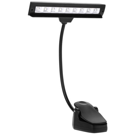 Lampe de bureau à pince 9 LED flexible pour étudier et travailler