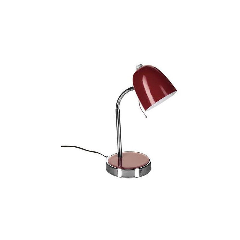 Lampe de bureau à poser en métal "Izan" - Rouge - H 35,5 x L 15 x P 14 cm - Livraison gratuite