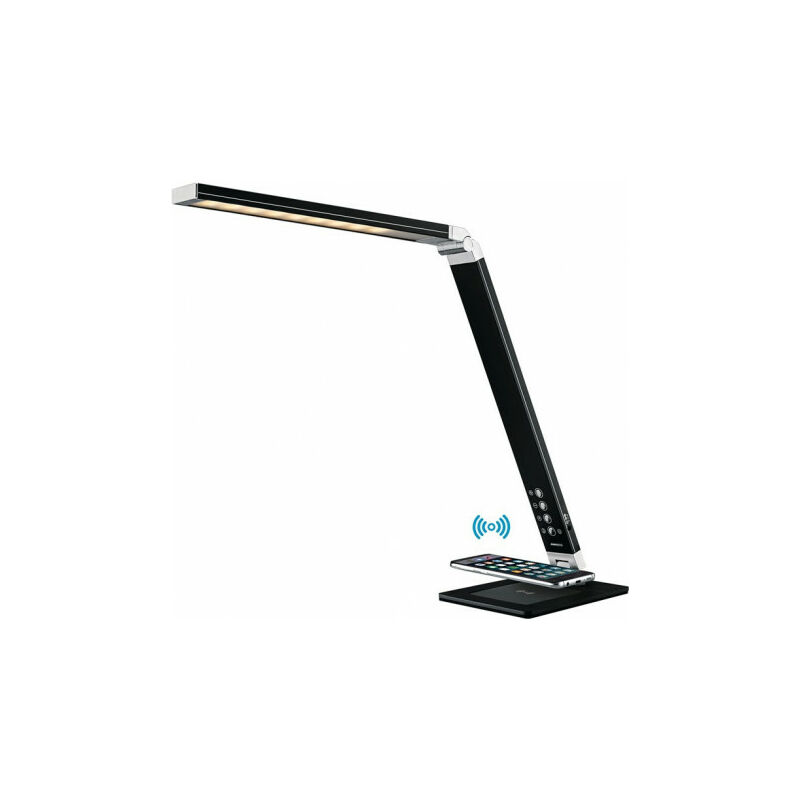Lampe de bureau aluminium noir hauteur maxi. 420 mm pied avec LED - Hansa