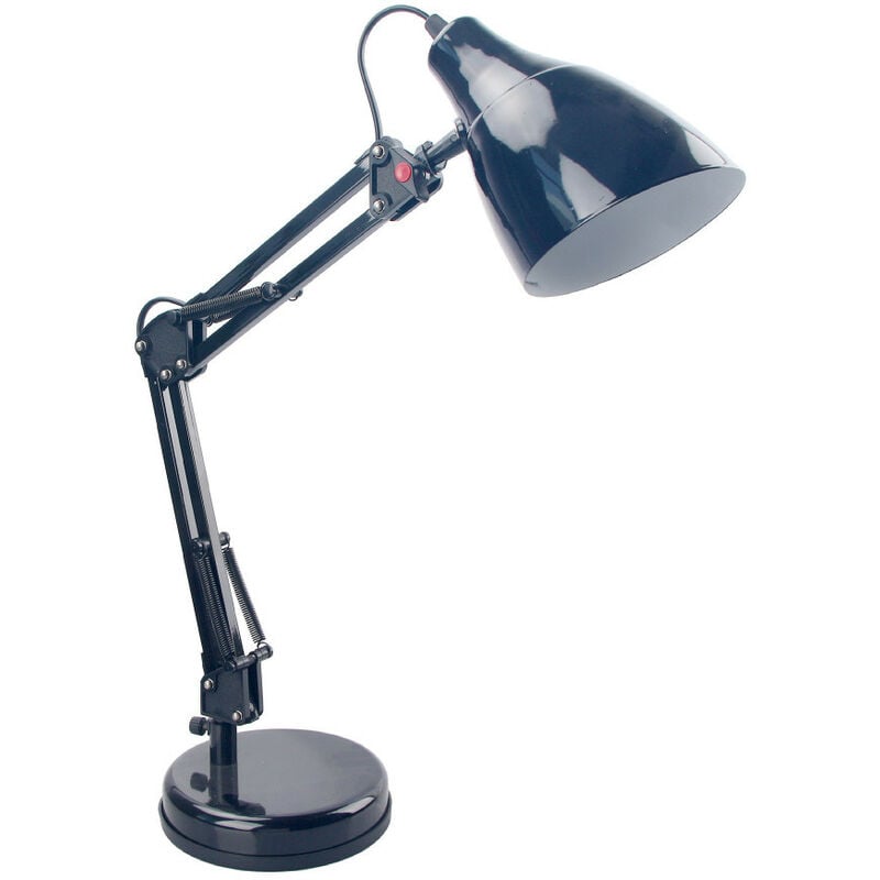 Lampe de bureau articulée noire - métal
