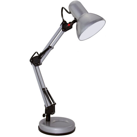Lampe de bureau articulée grise - métal