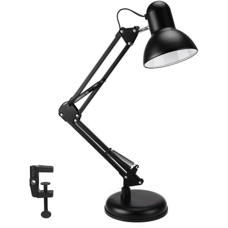 Beijiyi - Lampe de bureau avec ampoule led et pince, structure métallique, position ajustable, pour la maison et le bureau