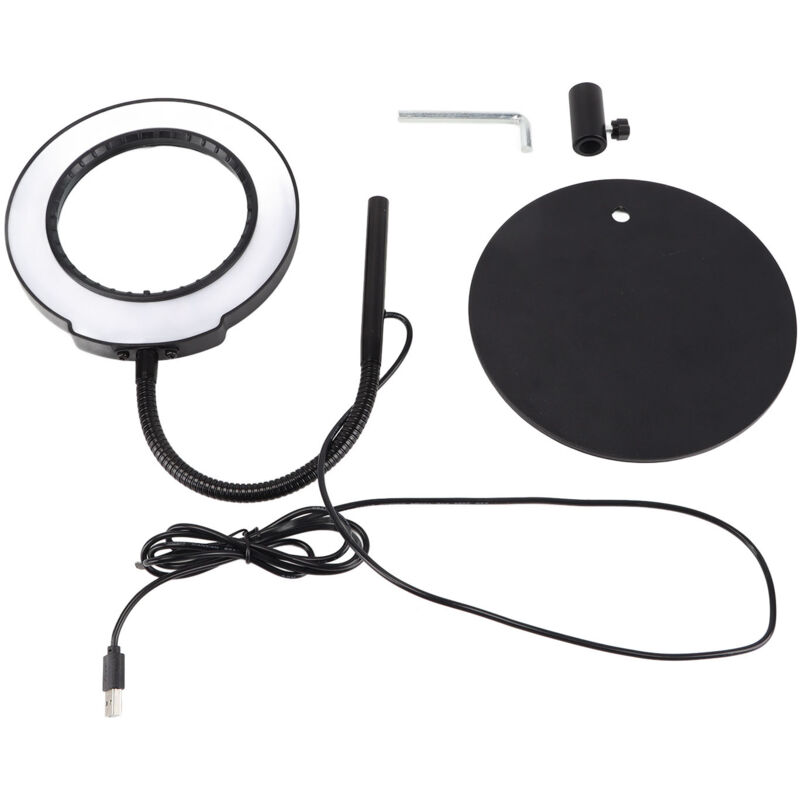 Lampe de Bureau avec Loupe 10X et LED, Lampe Loupe sur Pied 2-en-1 avec Base et Pince, 360° Flexible Loupe de Lecture Grossissante, Portable Lampe