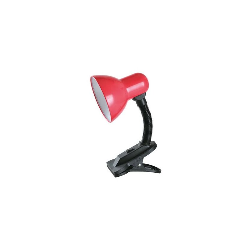 GSC - Lampe de bureau avec pince Saidu E27 Rouge