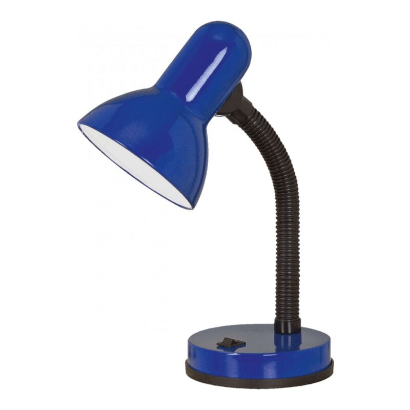 Eglo - Lampe de Bureau Basic Bleu Bras Flexible