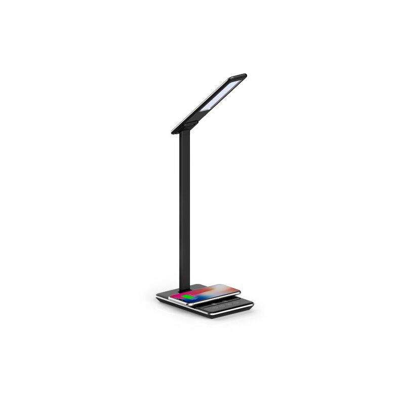Lampe de bureau BRAYTRON LB146, noir, 3en1, 5W, 500lm, IP20, chargeur induction