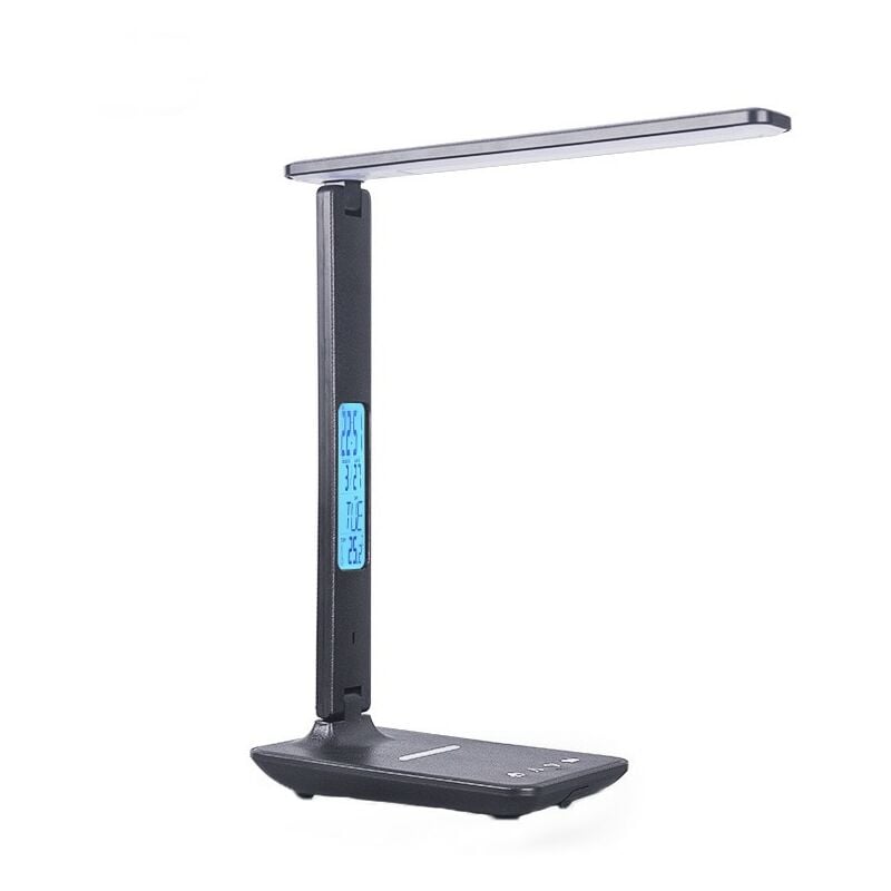 Jusch - Lampe de bureau, chargeur sans fil, 10 w, noir