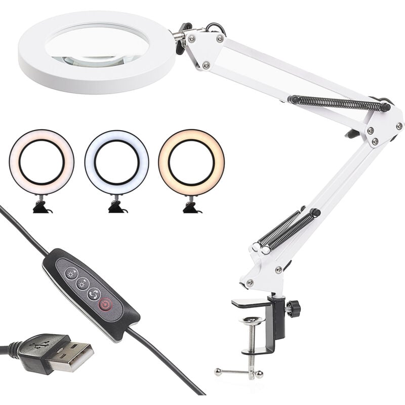 Lampe de bureau cosmétique LED USB 12W