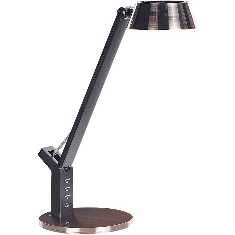 Lampe de Bureau Cuivré en Acier et Synthétique 40 cm à led et Port usb Chamaeleon