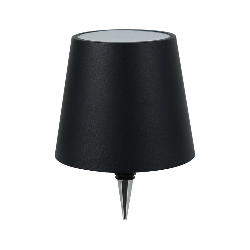 Crea - Lampe de bureau led d'ambiance avec chargeur et prise bouteille - Noir