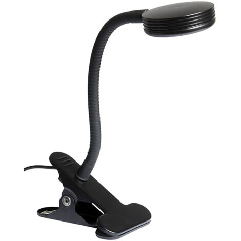 Lampe de bureau desk lamp securit clamp black 31 x 7.5 x 11 cm