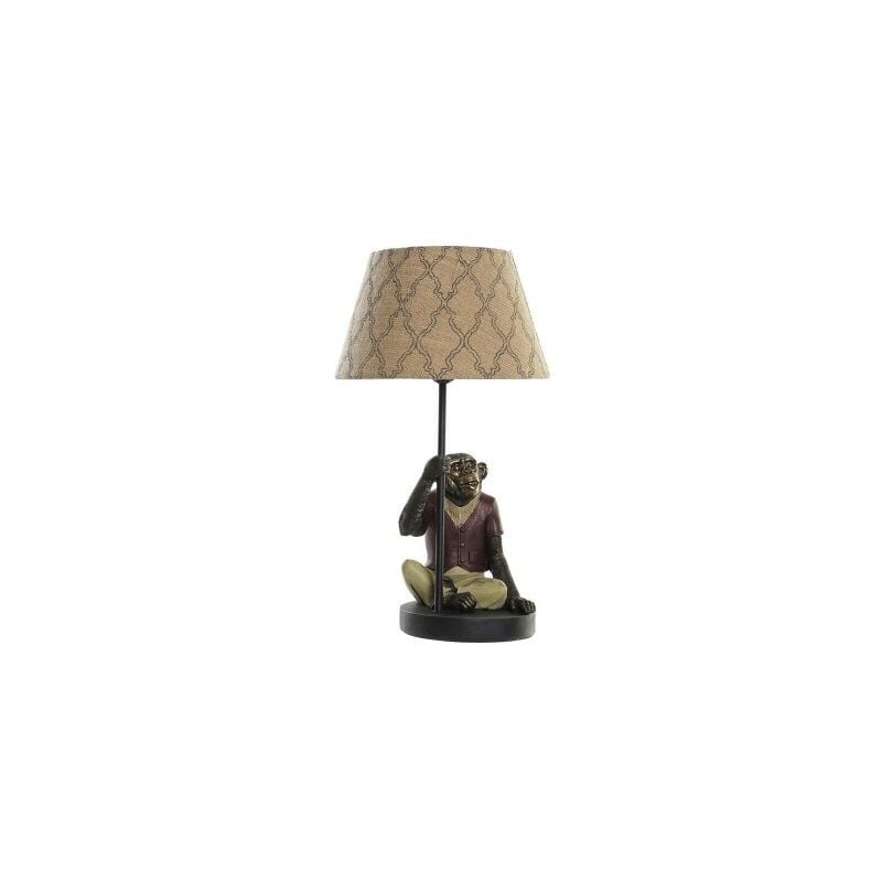 Dkd Home Decor - Lampe de bureau Marron Multicouleur Colonial 220 v 50 w Singe (27 x 25 x 44,5 cm)