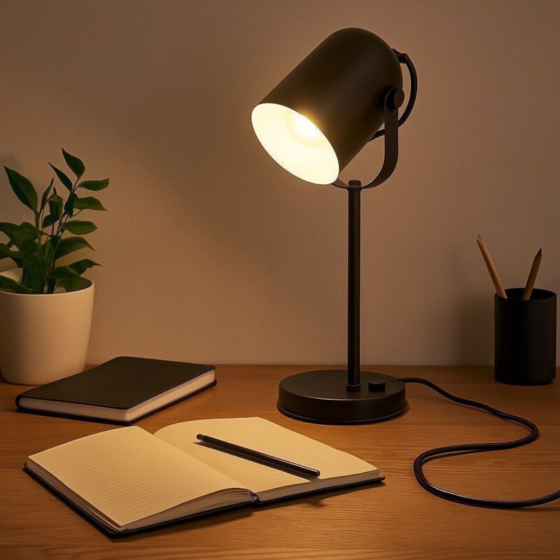 Arum Lighting - Lampe de bureau vintage E27 avec 1M50 de câble