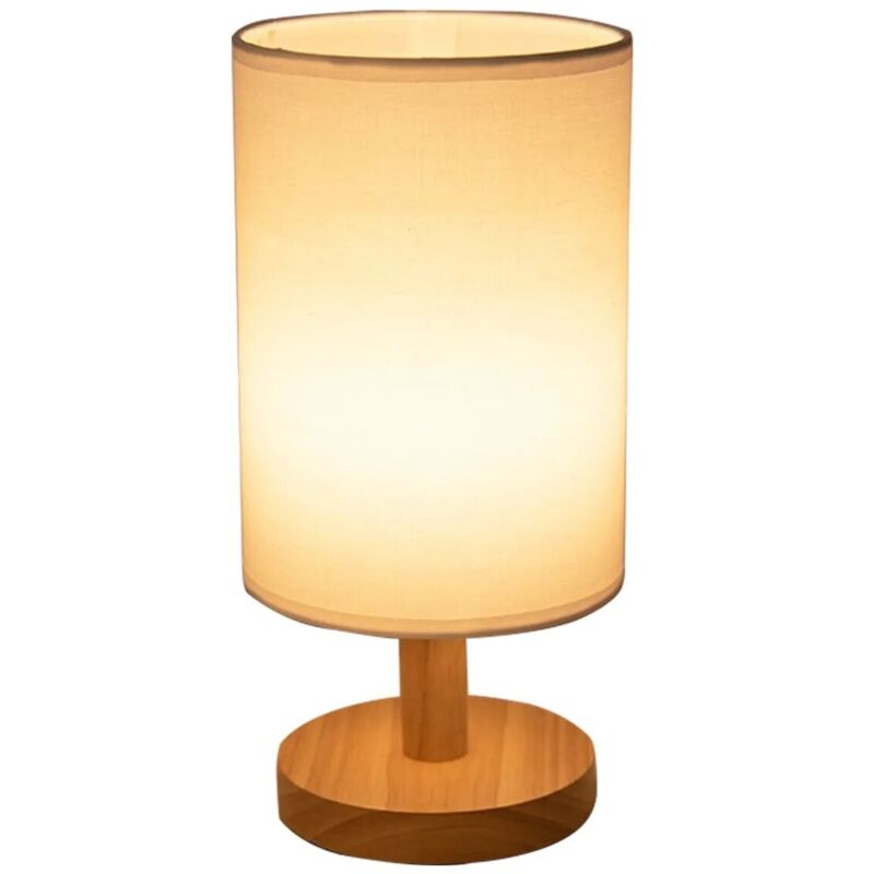 Lampe de bureau en bois classique, Protection des yeux, Rechargeable par USB, forme cylindrique, luminaire