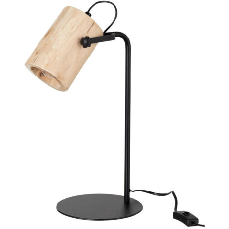 Lampe de Bureau en Bois "Silas" 43cm Naturel