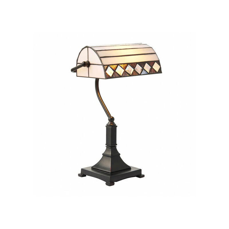 Interiors 1900 - Lampe de bureau Fargo, verre et métal