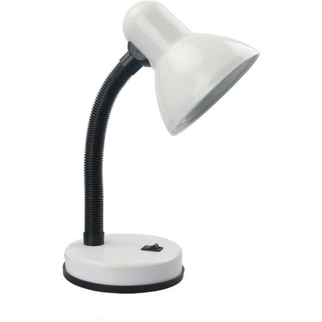 Lampe de bureau flexible blanche