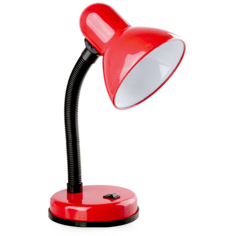 Lampe de bureau flexible rouge