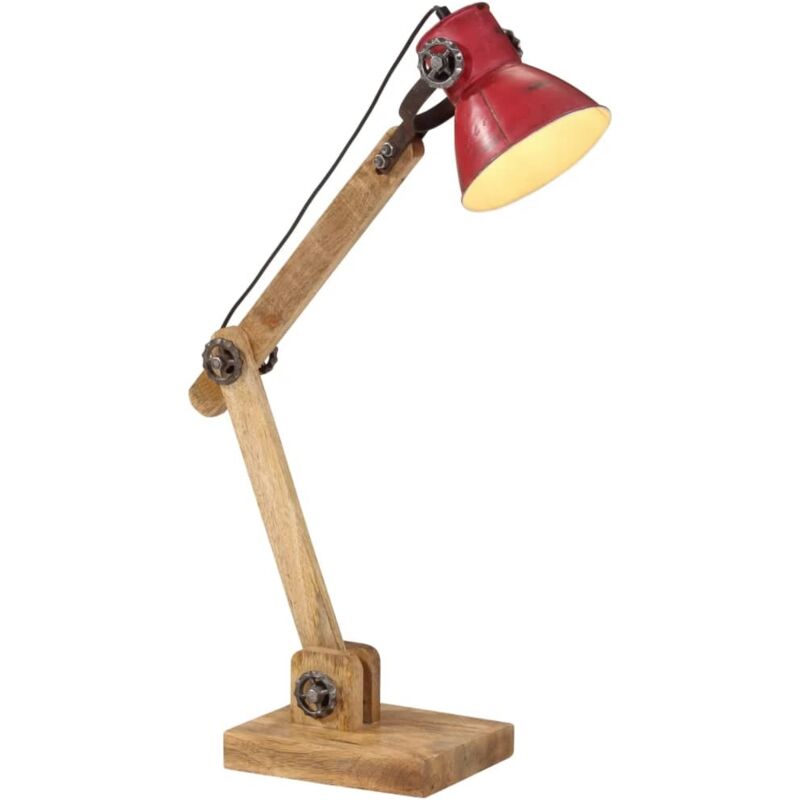 Lampe de bureau 25 W rouge délavé 23x18x96 cm E27 vidaXL191452
