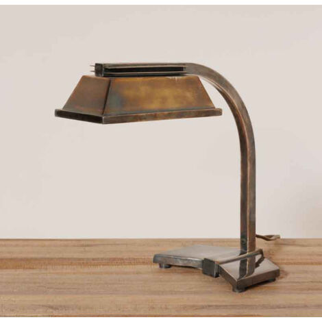 Lampe de bureau laiton vintage 29x15x28cm