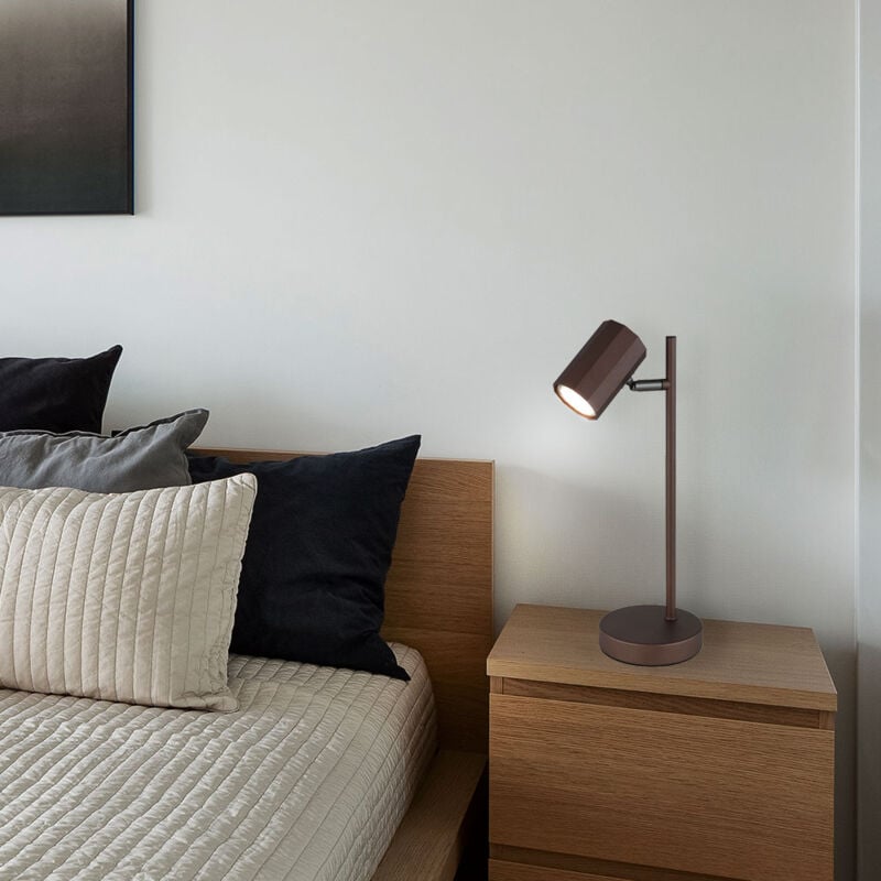 Globo - Lampe de bureau lampe de chevet lampe de lecture bronze mobile h 35cm