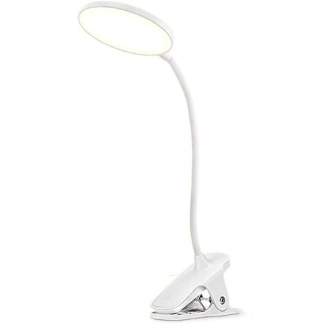 Lampe de bureau Lampe de lecture - Lampe de bureau à clipser Eye Care  LED  de livre rechargeable