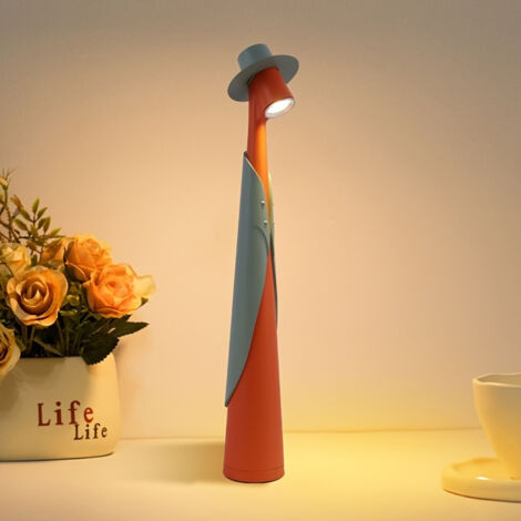 Lampe de bureau, lampe de table romantique moderne, veilleuse de chevet, trois LED à intensité variable pour chambre, bar, fête, salon, camping