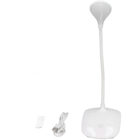 Lampe de bureau LED à commande tactile, alimentée par batterie USB, 3 Modes d'éclairage, Angle Flexible, pour enfants, étudiants, dortoir, chambre à coucher