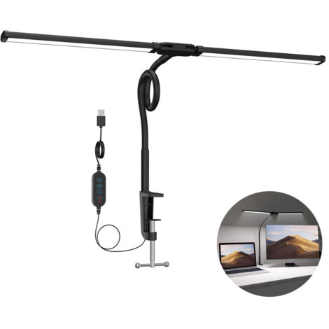 Lampe de bureau LED architecte, 5 modes couleur, lumière réglable anti-éblouissement, parfaite pour lecture, étude et travail créatif quotidien