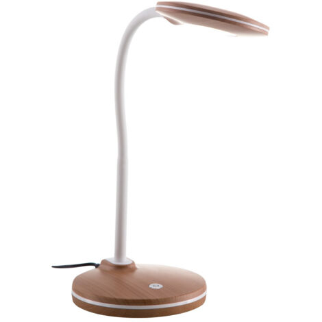 Lampe de bureau LED aspect bois 3000K