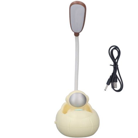 Lampe de Bureau LED Astronaute Flexible, Lumière de Lecture avec Protection des Yeux et Charge USB