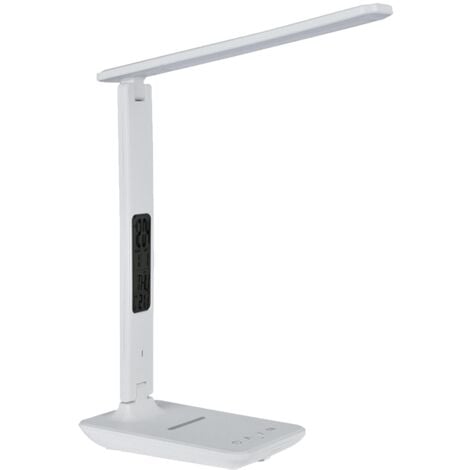 Lampe de bureau GENERIQUE Hyadiertech lampe de bureau led avec chargeur  sans fil, lampe de table dimmable 10 niveaux 5 modes, lampe de chevet  tactile réglable flexible, port
