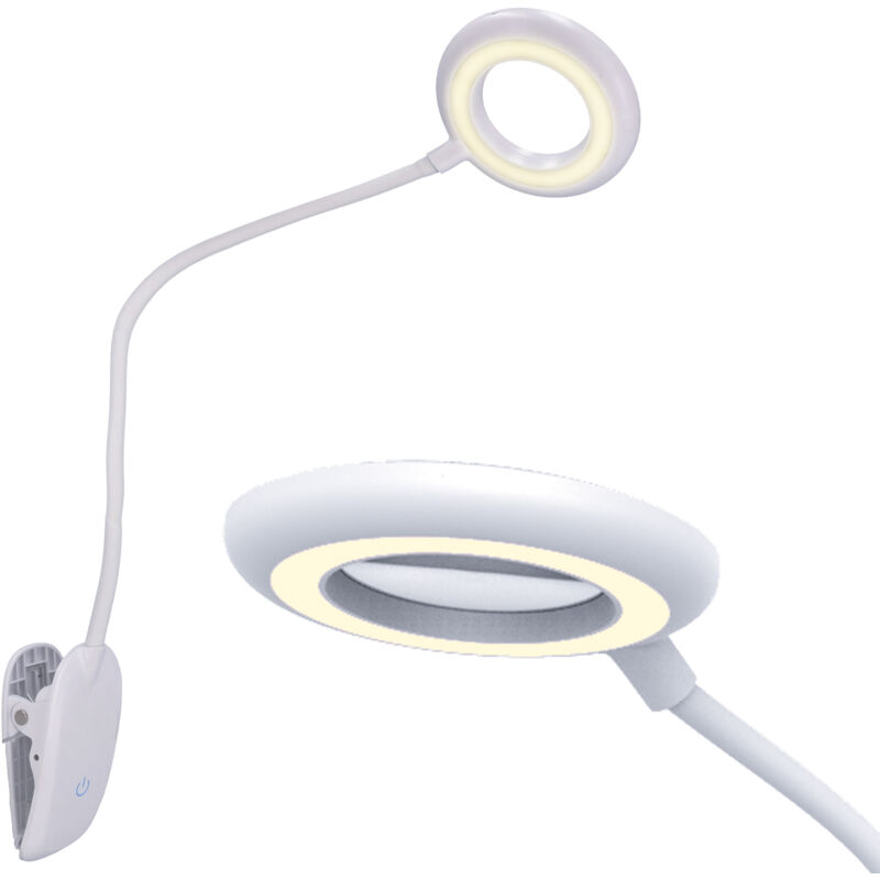 Lampe de bureau LED avec pince