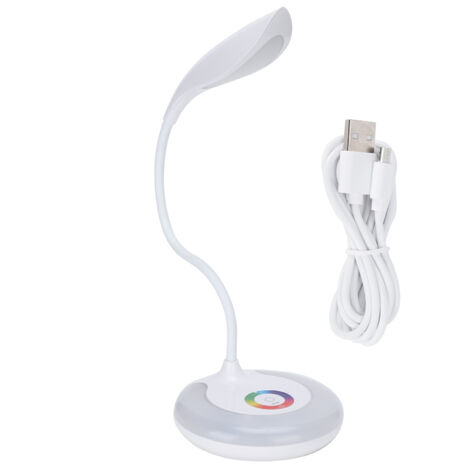Lampe de Bureau LED avec Toucher, RGB et Variation d'Intensité - Lumière de Lecture Protégeant les Yeux (Branchement)