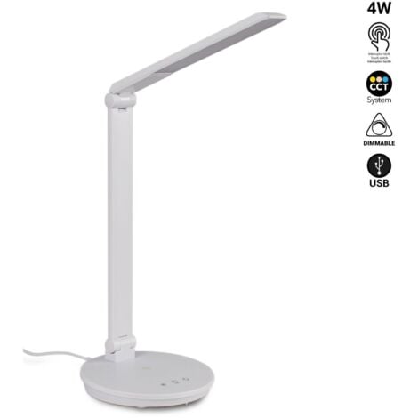 BARCELONA LED Lampe de bureau LED avec USB - Dimmable - CCT - 4W - Noir